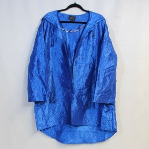 UbU Women's Cityscape Water Resistant Blue Rain Poncho Women's Size Medium